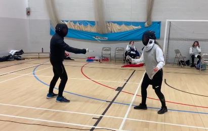 A typical fencing lesson with one of the club coaches